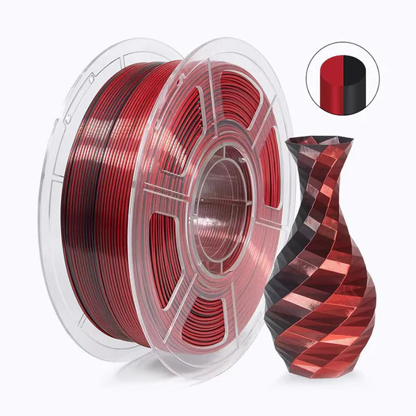 Dual Color Silk PLA - Black/Red