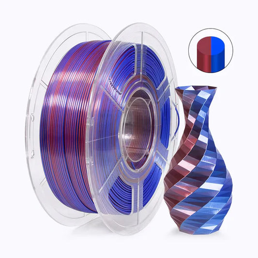 Dual Color Silk PLA - Blue/Red