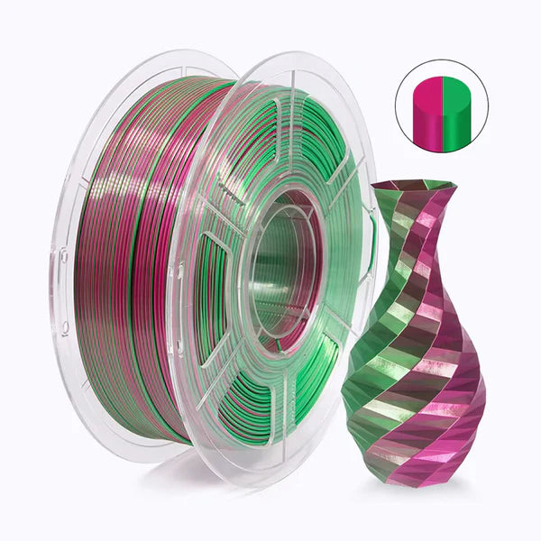 Dual Color Silk PLA - Red/Green