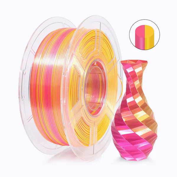 Dual Color Silk PLA - Rose Red/Gold