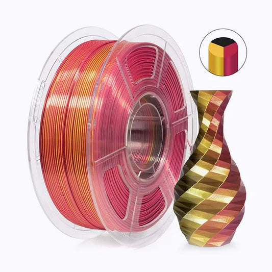 Tri Color Silk PLA - Red/Gold/Black